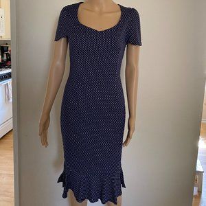 LINDY BOP 50's Polka Dot Mermaid Bodycon Dress Size S